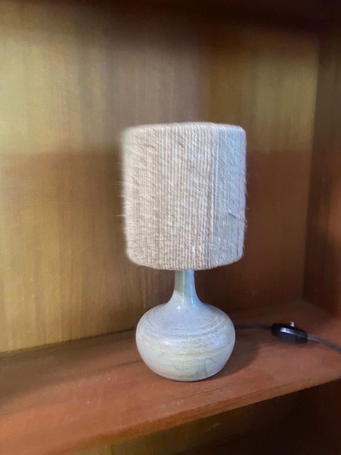 Vintage stoneware lamp