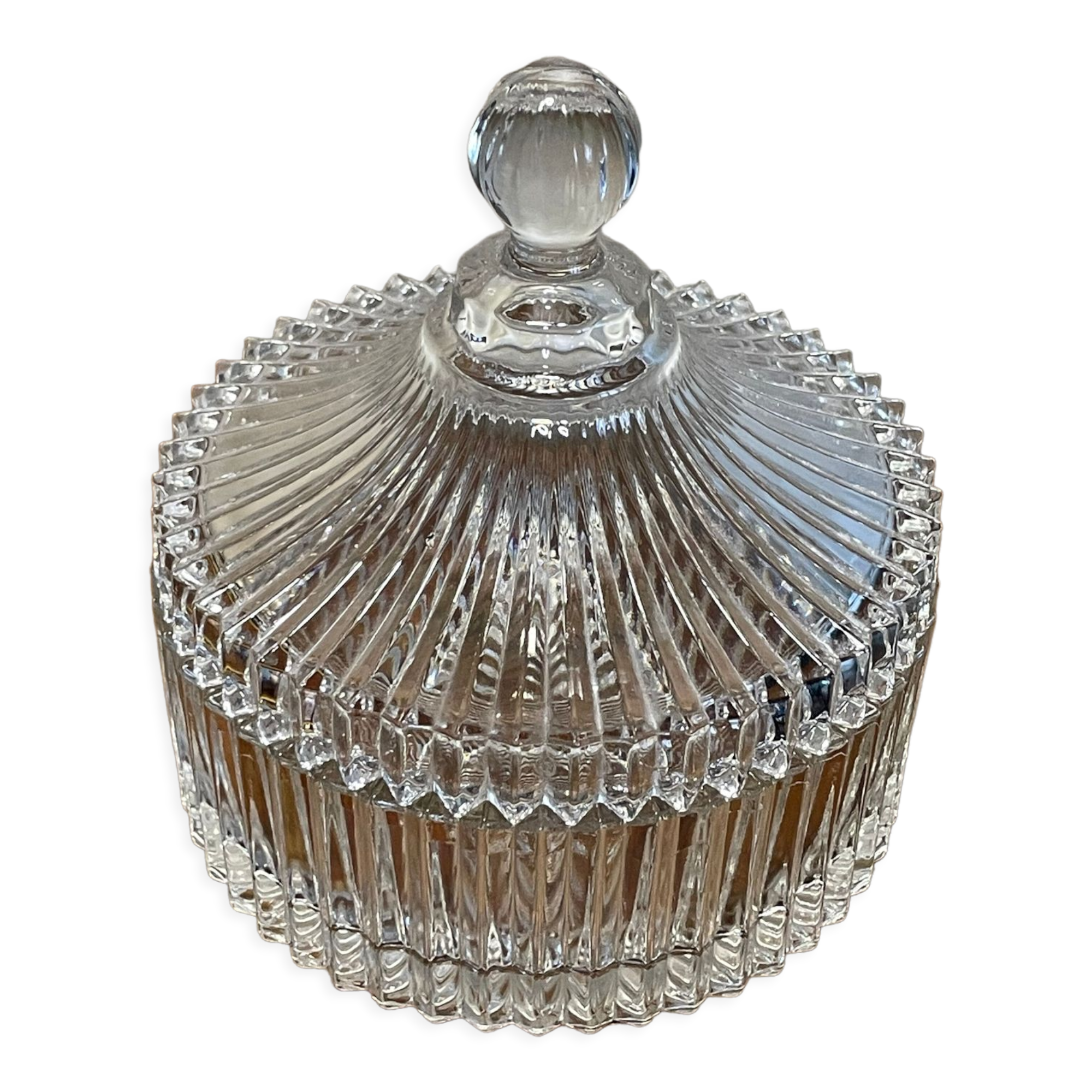 Large glass sugar bonbonnière