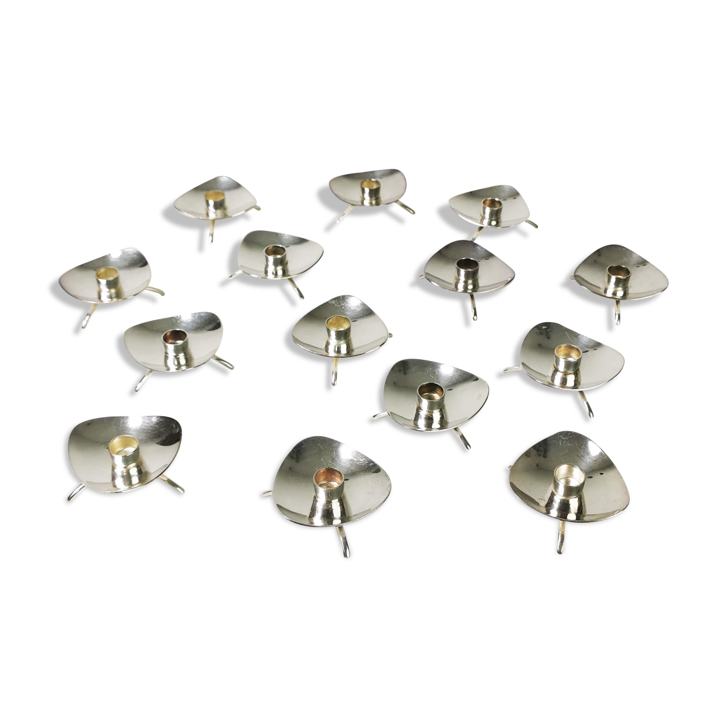 Set (14 pcs) of candlesticks manufactured by Atla, in Denmark, 1960s,