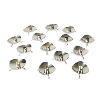 Set (14 pcs) of candlesticks manufactured by Atla, in Denmark, 1960s,