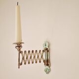 Metal accordion wall candle holder