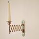 Metal accordion wall candle holder
