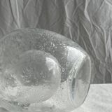 Large blown glass carafe with ice cube compartment Biot