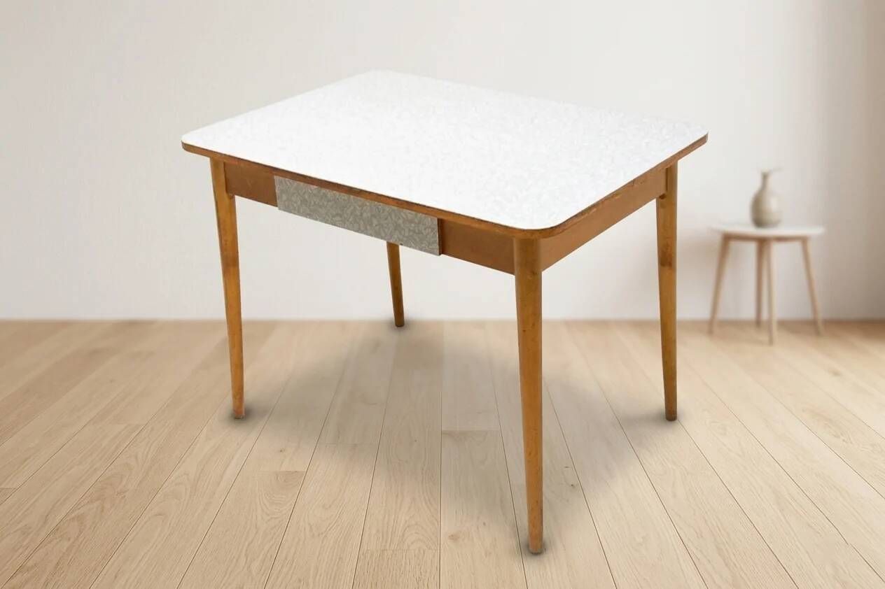 Coffee table, mid-century, formica and wood, 1960s, Czechoslovakia