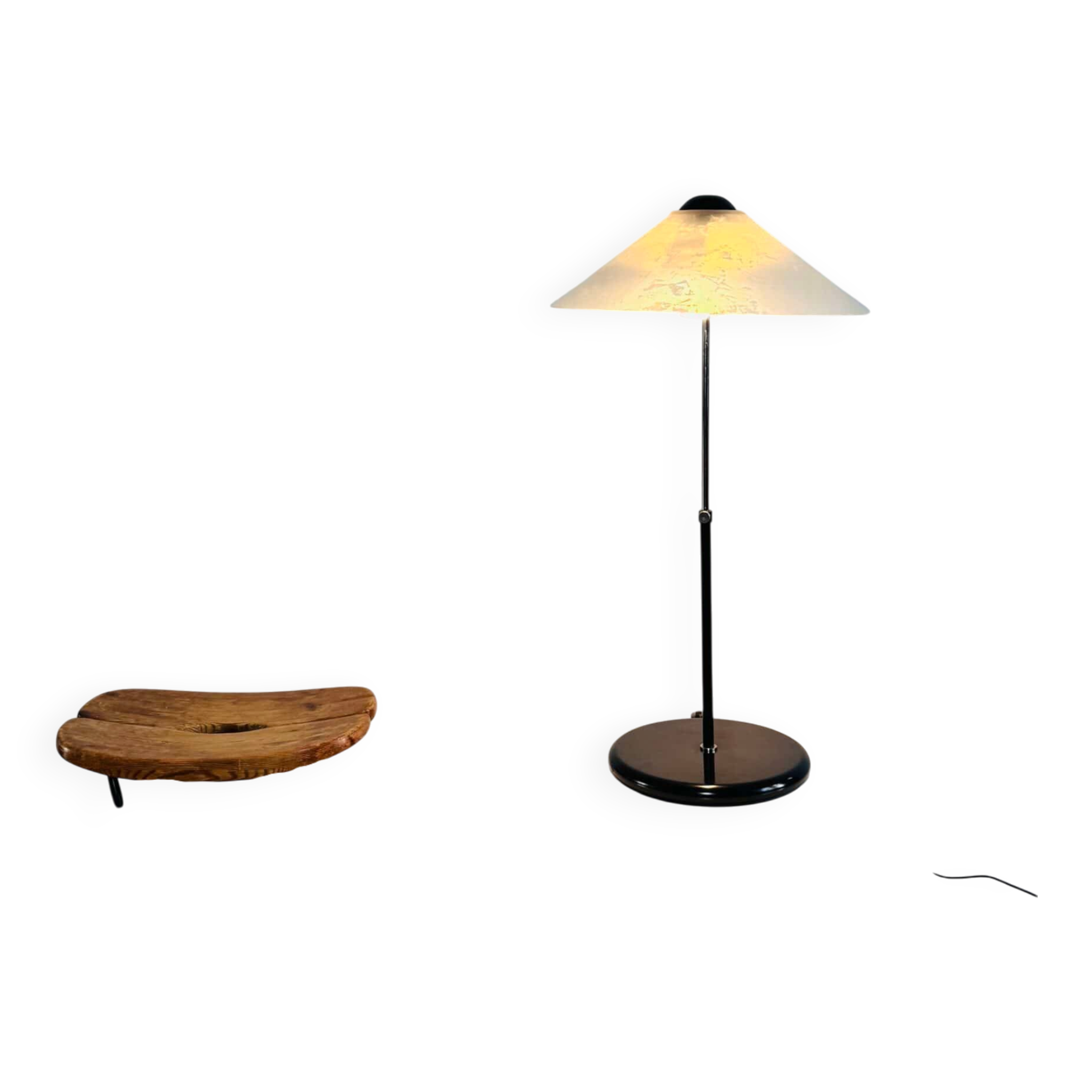 Lampe de table en verre dépoli par Af Cinquanta, Italie, années 1980.