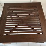 Square side table, exotic wood