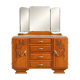 Art Deco hairdresser from the 1930s – Oak, marble, triptych mirror