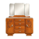 Art Deco hairdresser from the 1930s – Oak, marble, triptych mirror