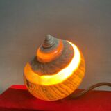 Desk pen set with sea shell lamp
