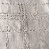 Antique linen linen linen large monogram AA and hand embroidered day lines