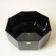 Dessert Set - Vintage Salad Bowl and Ramekins - Arcoroc Black Glass