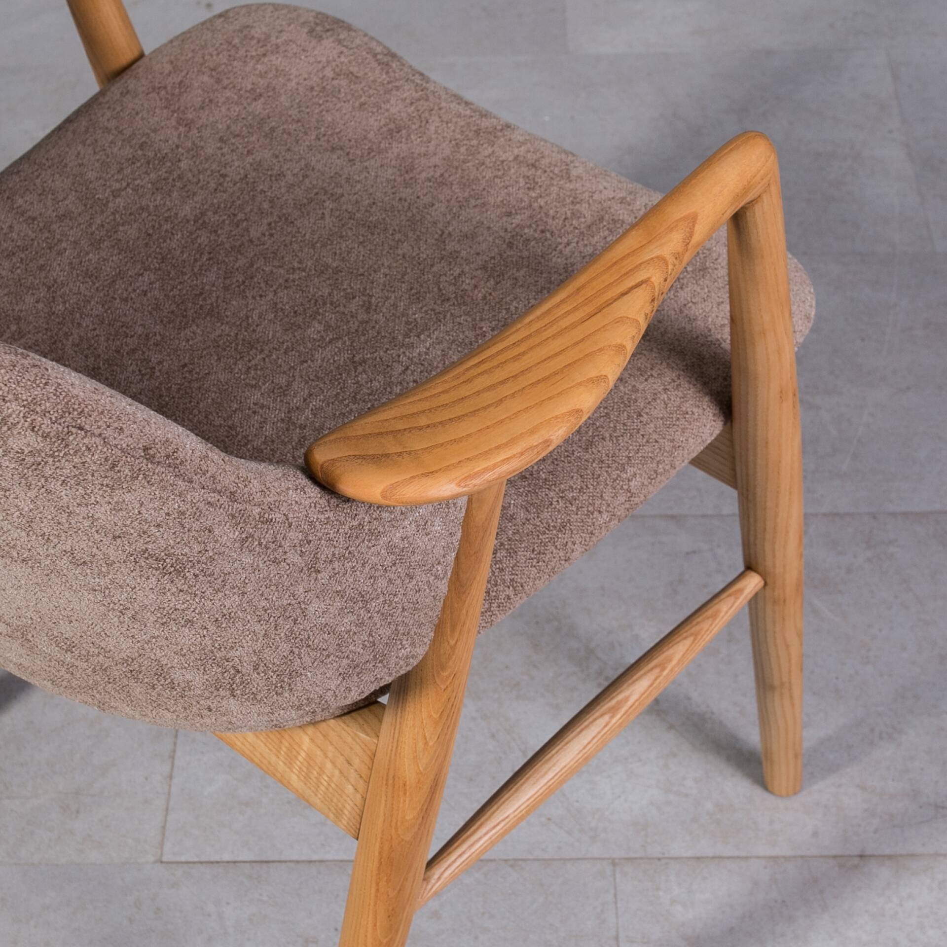Designer Scandinavian Ash Wood Armchairs