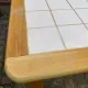 Light wood kitchen table with white tiled top – 122x80 cm