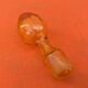 1900s Liqueur Decanter Blown and Enameled Amber Glass