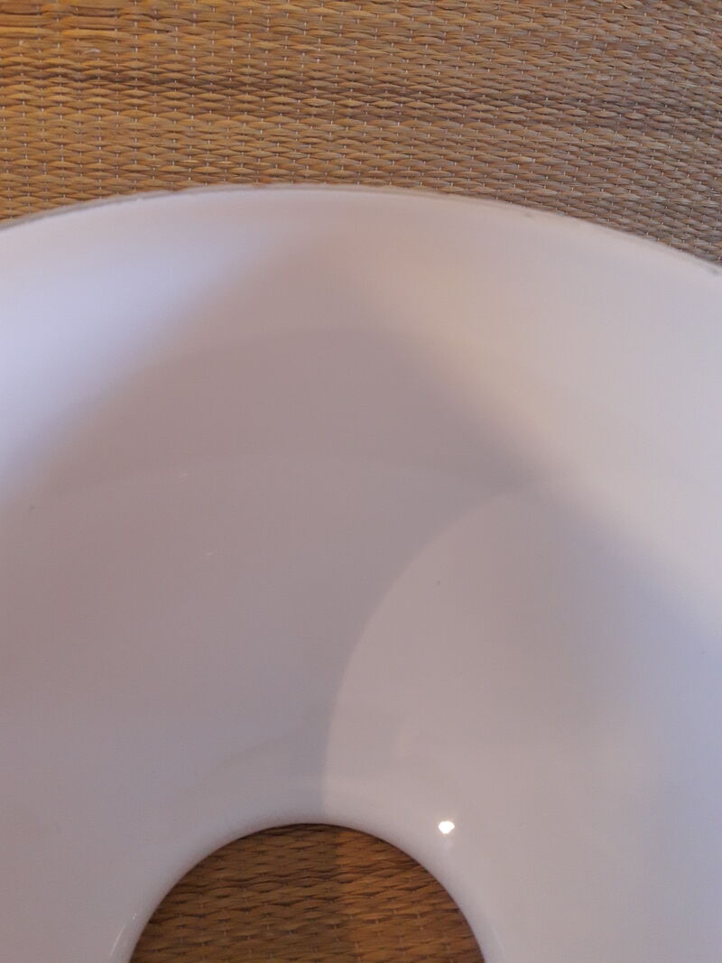 Open globe 20cm in old white glass for suspension lamp