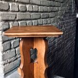 Brutalist oak side table