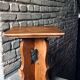 Brutalist oak side table