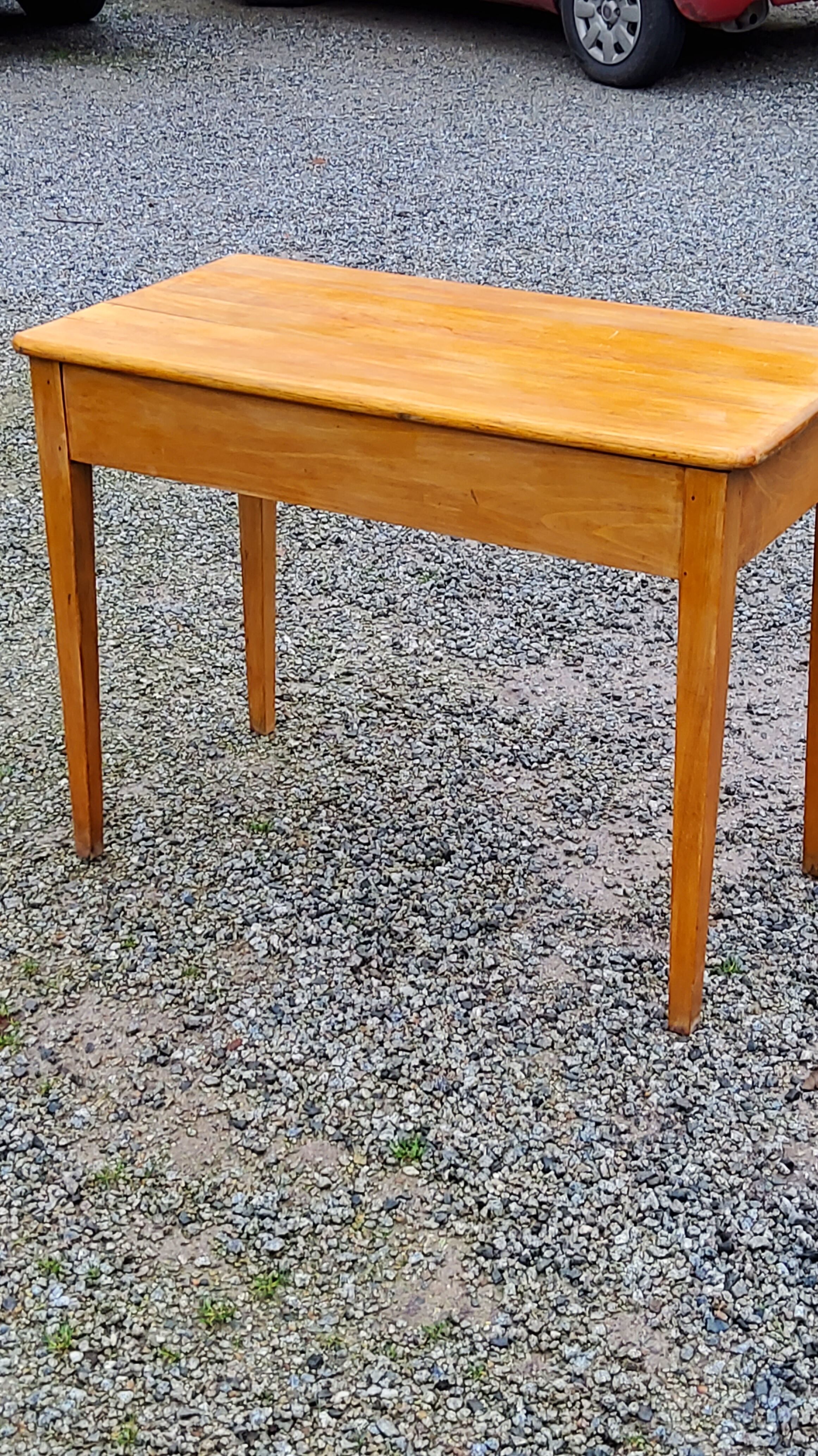 Writing table oak desk feet bobbins from the 50s