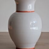 Vase à fleurs décor fleurs oranges numéroté