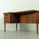 Bureau Boomerang en palissandre du milieu du siècle, années 1960