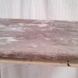 Workshop table wooden top metal base