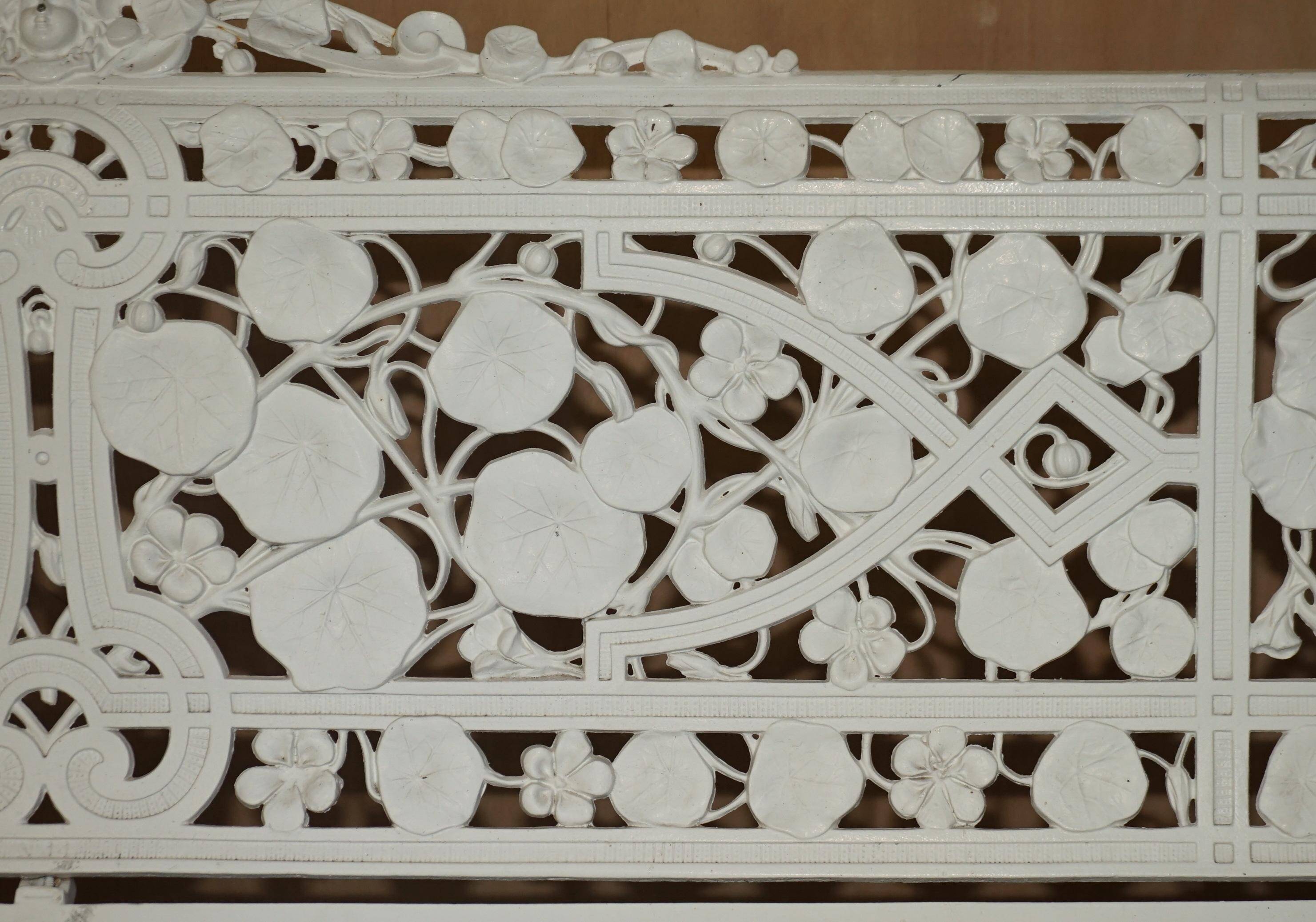 Victorian garden bench 1870 Capucine pattern Coalbrookdale