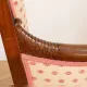 Restoration Empire period canapé bench in carved mahogany.