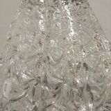 Brutalist honeycomb crystal vase