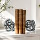 Pair of smoked grey blown glass bookends