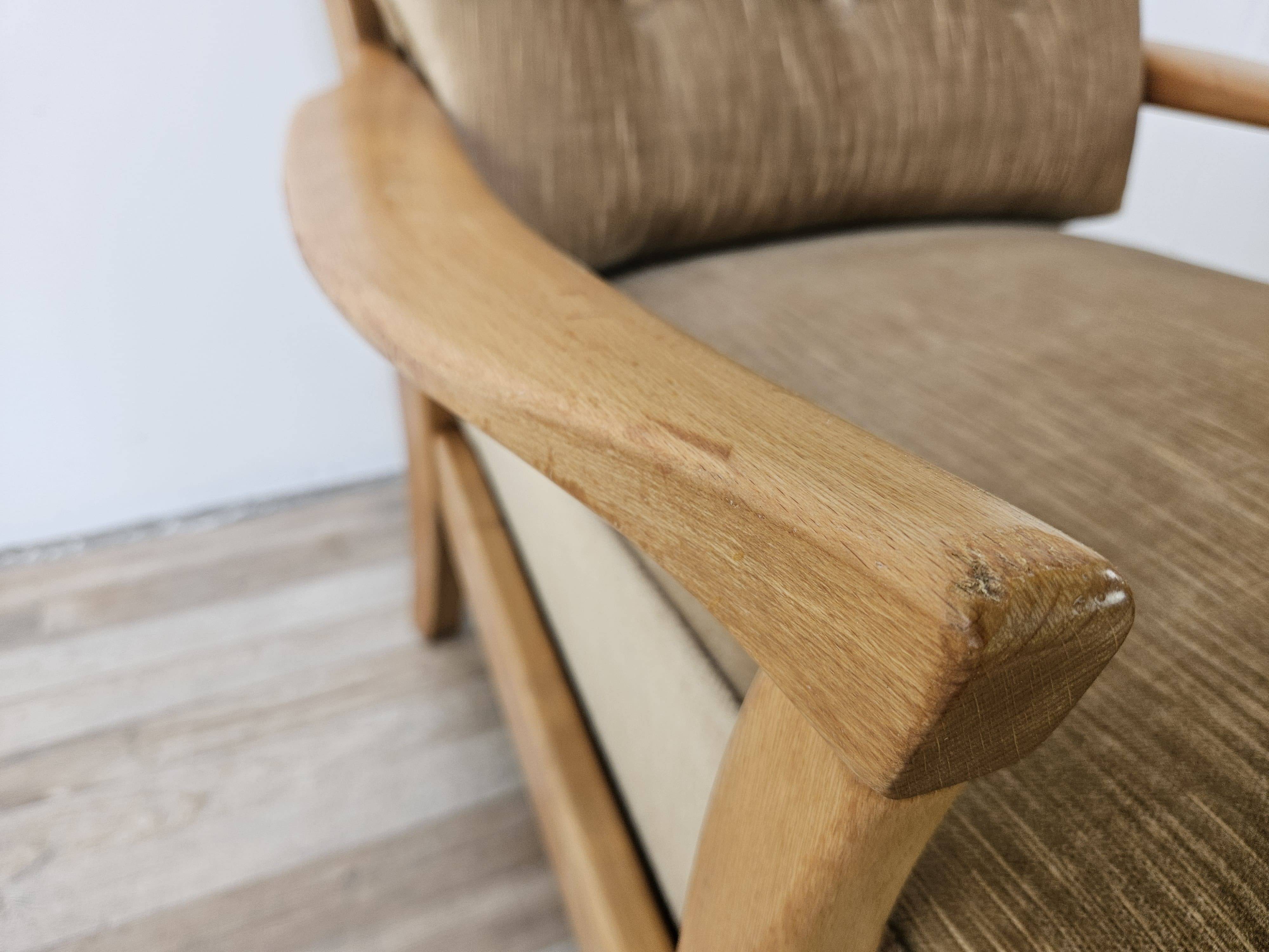 70s beech living room armchair