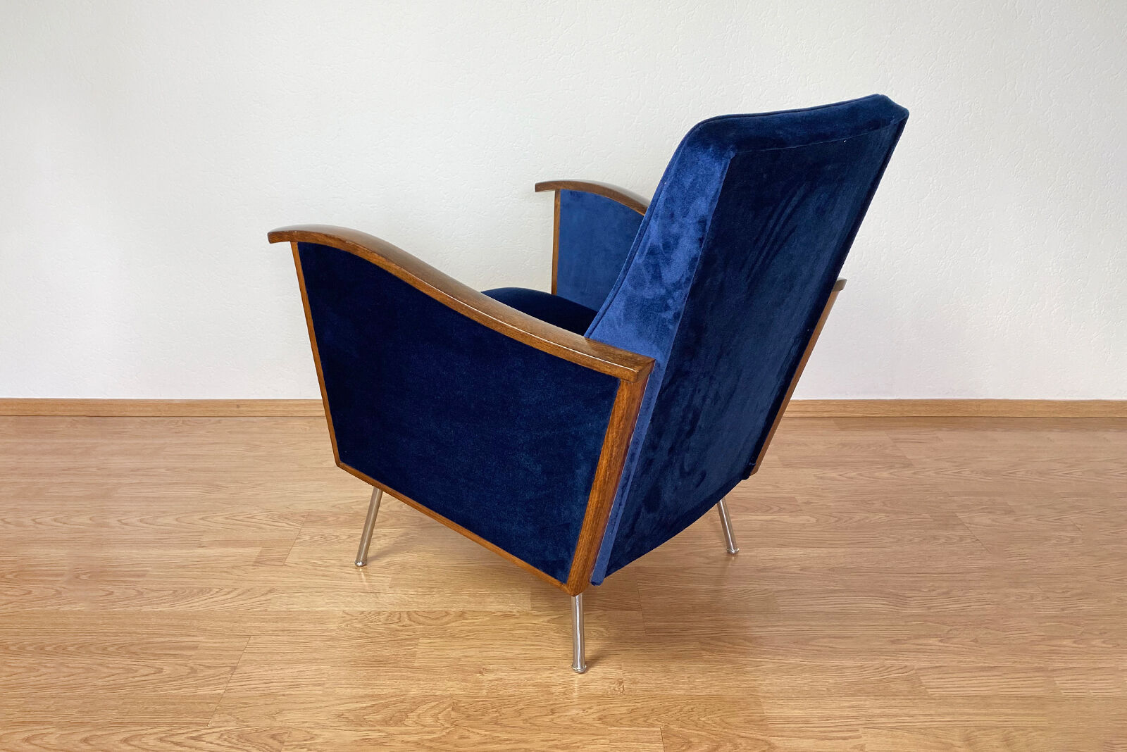 Restored Bauhaus Tubular Armchair Pair From 60's / Set Of 2 / Renovated / Chair / Furniture / Velvet