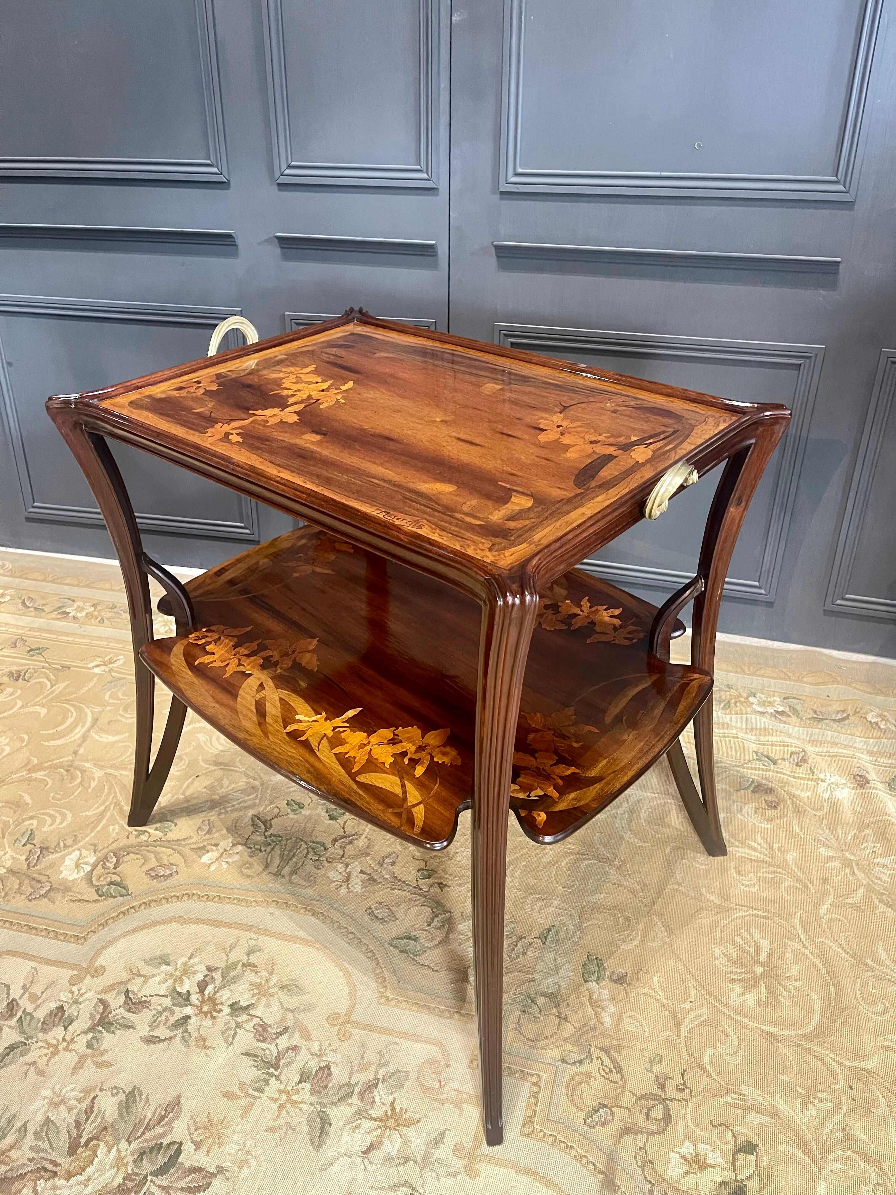 Orchid tea table louis majorelle model olga art nouveau 1900