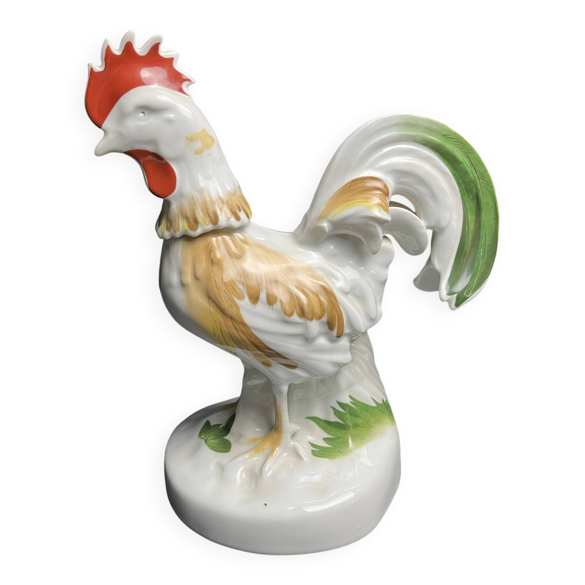 Raphael rooster-shaped digestive bottle promotional item, 20th century