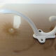 White enamelled cast iron wall hook 30s 40s