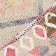 Tapis Kilim rose et crème, 94,378 cm