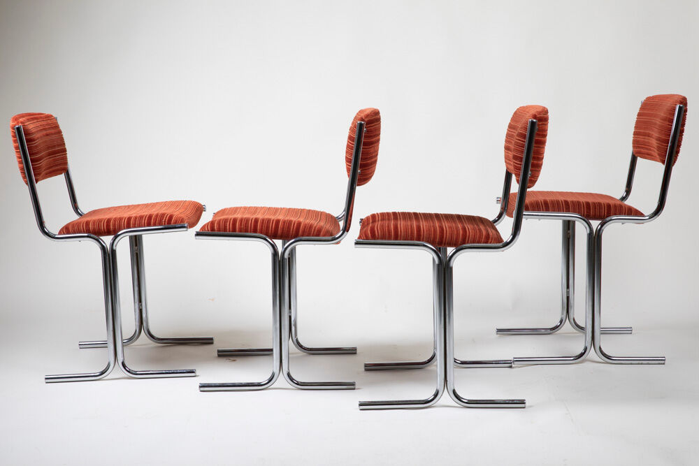 Suite of four chairs 70s