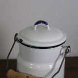 Enamelled sheet metal milk jar