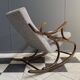Fauteuil à bascule par TON / Thonet années 1960
