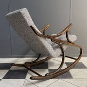 Fauteuil à bascule par TON / Thonet années 1960