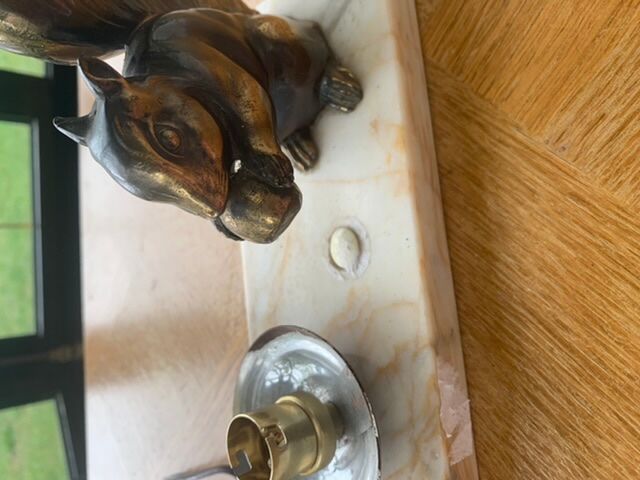 Vintage squirrel table lamp 1950
