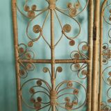 Peacok rattan screen