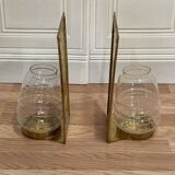 Pair of Scandinavian design candle holders from the 1960s.