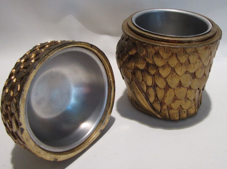 Owl gold metal Mauro Manetti 1970 ice bucket