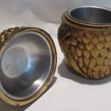 Owl gold metal Mauro Manetti 1970 ice bucket