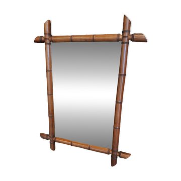Miroir ancien style bambou