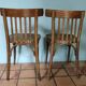 Lot 2 chaises bistrot bois vintage