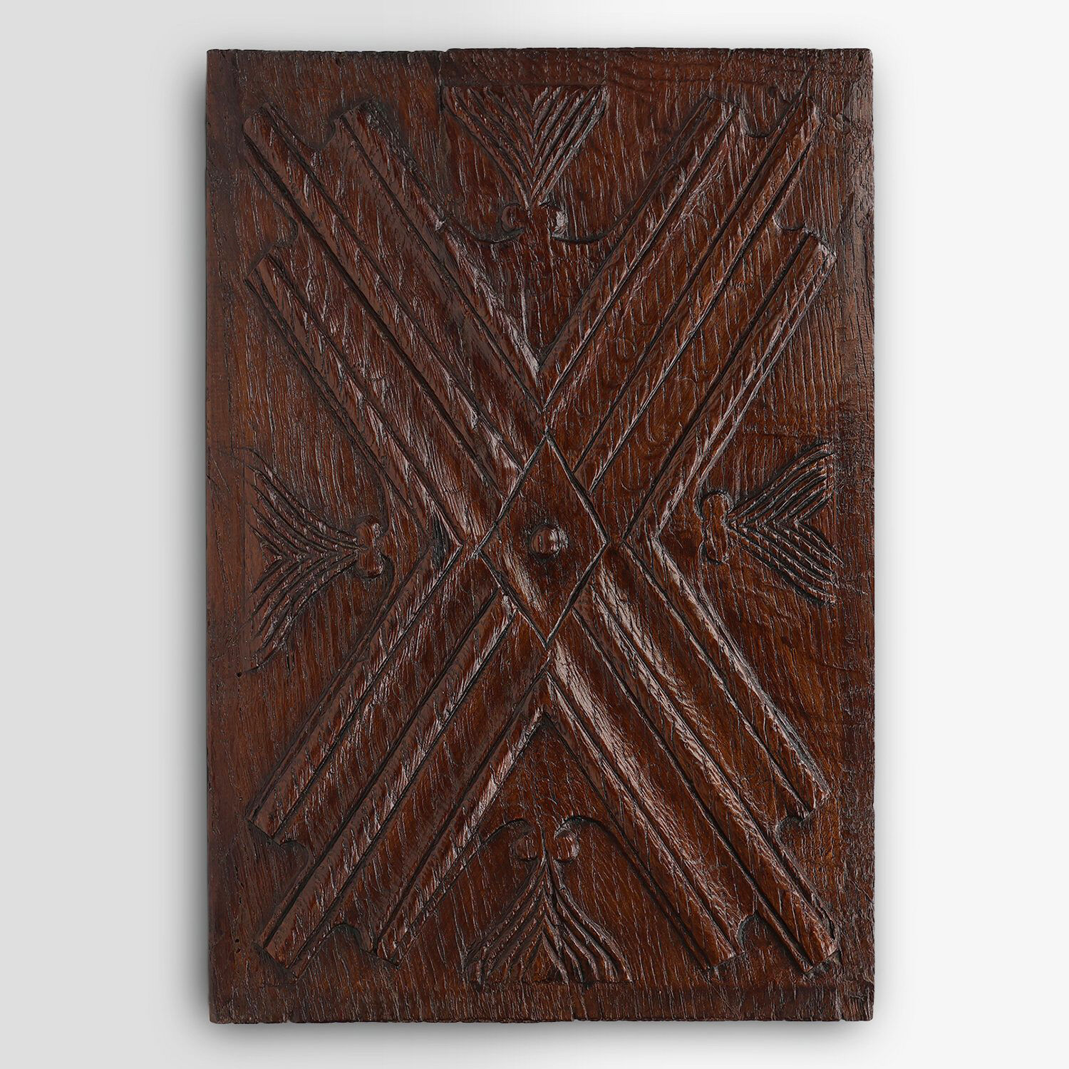 16th Century Gothic Sculpted Oak Panel, Belgium