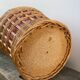 Basket in vintage woven wicker and red gingham