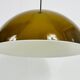 Brown and white acrylic glass suspension lamp, 1970