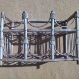 Rattan shelf, several boxes